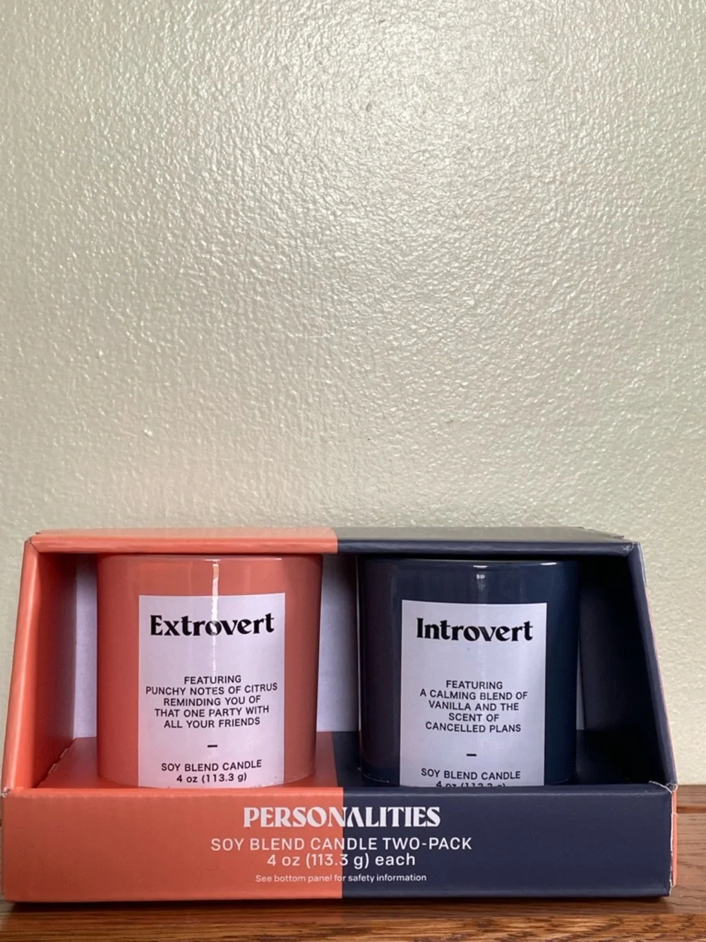 Target 2pk 4oz Glass Introvert and Extrovert Jar Candle Gift Set Room Essential